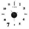 thumbnail image 2 of EGNMCR Frameless DIY Wall Mute Clock Mirror Sticker Home Office Decor the light, 2 of 2
