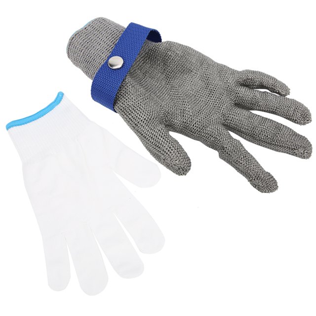 Greensen Anti‑Cutting Steel Gloves Level 5 Safety Universal Stainless Steel for Hand Protection,Level 5 Safety Stainless Steel Gloves,Level 5 Safety Gloves