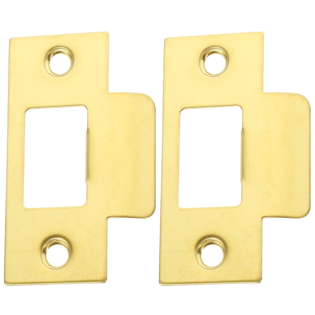 2 Pcs Plaque de Frappe de Pêne Dormant Couvercle de Trou de Porte en Acier Inoxydable