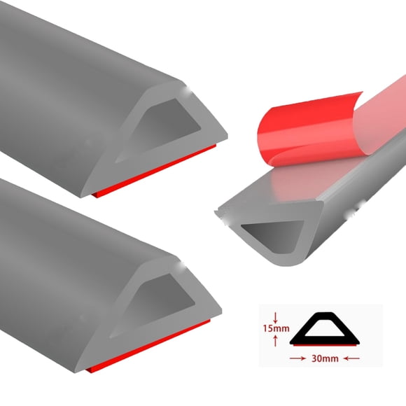 2-Pack 1 Meter Triangular Shower Water Dam Barrier Strip for Leakage Prevention and Floor