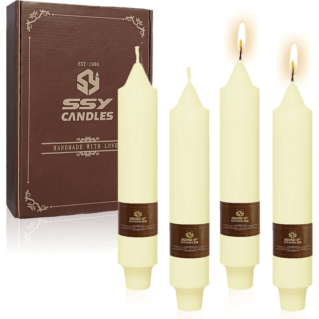 7 Inch Taper Candle Candle Sticks, 4PCS Pillar Candles Handmade Unscenteds Candlesticks for Festive, Party, Spell, Wedding, Home Decor