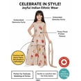 thumbnail image 2 of DWEEP SARA Kurti Crème à Motif Floral avec Ensemble Sharara pour Filles – Tenue Festive et de Fête, 1-2 Ans(18), 2 of 8