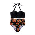 thumbnail image 2 of EYIIYE Women Flower Print Bikini Set High Waist Swimming Suits, 2 of 6