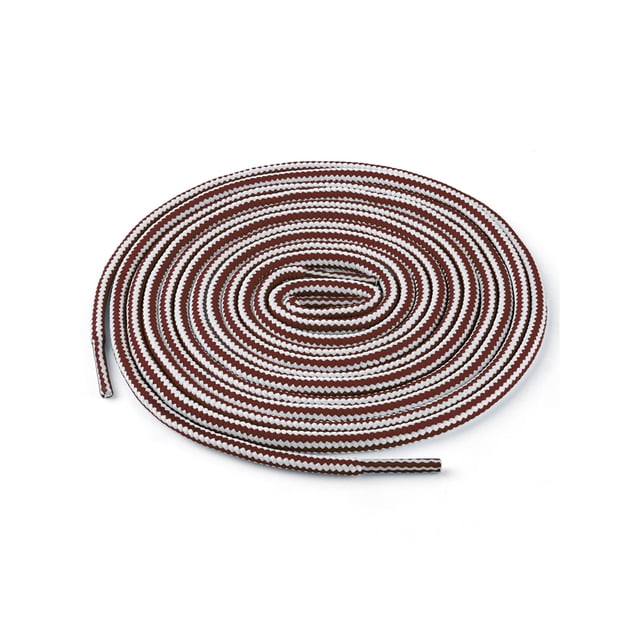 INSPIRE CHIC Unisex Round Rope Dual Colored Striped 1/5 Thick Boot Shoelace 120cm / 47.24" White Wine Red