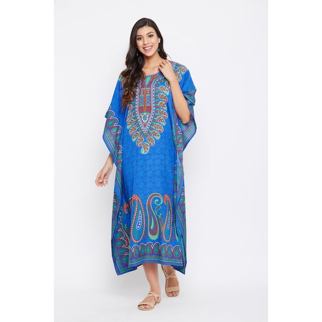 Oussum Robe Kaftan Longue pour Femmes, Robe Maxi Décontractée d'Été Ample pour Dames, Grande Taille, Robe de Soirée Confortable, Caftan en Ligne