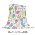 thumbnail image 3 of EGNMCR Throw Blanket, Throw Blanket for Couch Easter Blanket Bunny Easter Eggs Print Stuffed Blanket Suitable For Sofa Bed Spring Holiday Decoration Polyester Plush Blanket, 3 of 7