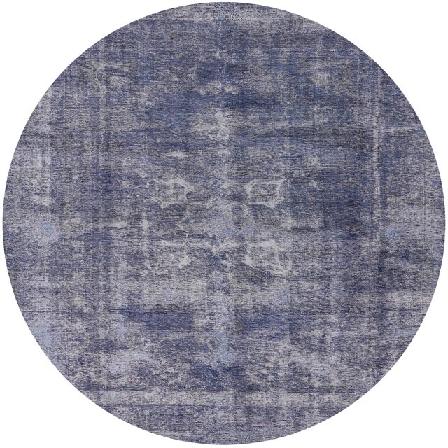 Ahgly Company Tapis d'Intérieur Lavables à la Machine, Ronds Industriels Modernes Pourpre Raisin, 7' Ronds