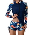 thumbnail image 1 of 2025 Femmes Ensemble Deux Pièces Rash Guards pour Garçons Garde Manches Longues Fermeture Éclair Garçons Garde Maillots de Bain Chandail de Bain Garde pour Hommes Manches Courtes Ensemble avec Short Garçon, 1 of 6