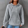 thumbnail image 1 of Chandails à Capuchon Mode pour Femmes 2023 Décontractés à Manches Longues à Col Rond Chandails pour Dames Hauts Blouse Chandail à Capuchon Uni Rabais de 50 % Liquidation Costumes d'Halloween/Noël, 1 of 8