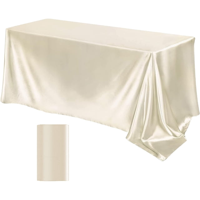 Birdeem Tablecloths Can Be Cut Solid Color Glossy Satin Cloth Tablecloth for High-End Hotel Banquet Wedding