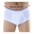 thumbnail image 4 of 3-Pack Men's White Classic Regular Absorbency Washable Reusable Incontinence Briefs Small, 4 of 5