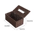 thumbnail image 3 of Birdeem Rattan Tissue Box Cover Hand Woven Facial Napkin Holder Rectangular Rattan Tissue Box Cover Wicker Tissue Box Holder Decorative Facial Napkin Holder Tissue Box, 3 of 12