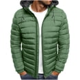 thumbnail image 1 of Yuyuzo Mens Puffer Jacket Windproof Lightweight Winter Warm Zip up Coats Quilted down Jacket with Pockets, 1 of 6