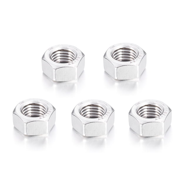 Mistaha Stainless Steel M20 Hexagonal Nut Set of 5, Smooth Surface with Neat Thread - High Durability and Wide Application