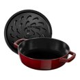 thumbnail image 2 of STAUB Braisières 3,7 L Fonte Ronde Sauté Pan Chistera, Rouge Grenadine, 2 of 6