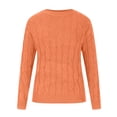 thumbnail image 4 of Chandails pour Femmes Chandail Mode pour Femmes Hiver Décontracté à Boutons Col Rond Manche Chandail Uni Hauts Blouse Hauts pour Femmes Automne 2024 S-215 Orange G, 4 of 8