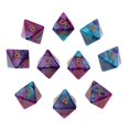 thumbnail image 1 of Milaget 10 Pcs dés Multi-Côtés Polyèdre dés D8 pour Jeu de Table TRPG Bleu Violet, 1 of 9
