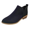 thumbnail image 1 of Kcodviy Bottes pour Femmes à Bout Rond Ajouré Bottes pour Femmes Taille 11 Talon Bas Décolleté Talon Uni Largeur Grand Bottes pour Femmes Taille 11 Couleur Bottines, 1 of 1
