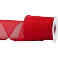 thumbnail image 1 of Joycrosso Burlap Wired Edge Ribbon 4 inch x 10 Yards, Red, Ideal for Crafting, Gift Wrapping, Wreath, Christmas Tree, and Rustic Wedding Decorations, 1 of 4