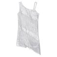 thumbnail image 4 of Mufeng Vêtements de Danse Latine Rumba pour Grandes Filles Justaucorps de Jazz Moderne Compétition Samba Tango Robe de Danse à Franges Blanc 10, 4 of 6
