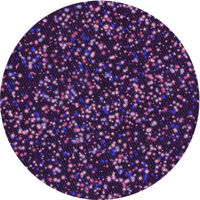 Ahgly Tapis de Zone Rond Lavable en Machine Intérieur Transitionnel Violet Violet, 5 Pieds Rond