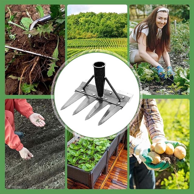 Multifunctional Garden Hoe, Weeding Tool, Digging Spade, Planting Shovel, Soil Loosening Tool, Vegetable Gardening Tool, Flower Bed Tool, Agricultural Steel Rake, Durable Gardening Tool