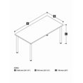 thumbnail image 2 of Table  Bestar de 30 x 60 po avec pattes de métal rondes, 2 of 2