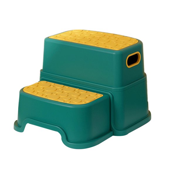 Decodeary Compact Small Step Stool Made With PP Multifunctional Wide Applications Plastic Toddler Step Stools Deep Green