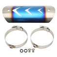 thumbnail image 3 of Exhaust Pipe Cover Protector, Stainless Steel High Strength Impact Resistance Exhaust Heat Shield Cover  For Motorcycle Bluing, 3 of 8