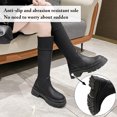 thumbnail image 2 of Bottes à Plateforme Hauteur Genou pour Femmes, Talon Épais, Bout Rond, Antidérapantes, Mode, Bottes d'Hiver en Cuir, 2 of 6