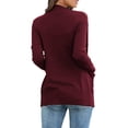 thumbnail image 3 of Womens Open Front Plus Size Chunky Knit Cardigan Sweaters Dressy Long Sleeve Fall Soft Cardigan Outwear with Pockets, 3 of 5