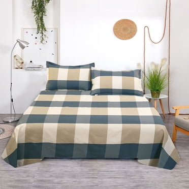 Ensembles de Literie - Ensembles de Draps et Couettes pour Toutes Saisons avec Taies d'Oreiller Ensemble de Lit 3 Pcs Ensemble de Draps en Duvet Résistants au Rétrécissement et à la Décoloration Faciles