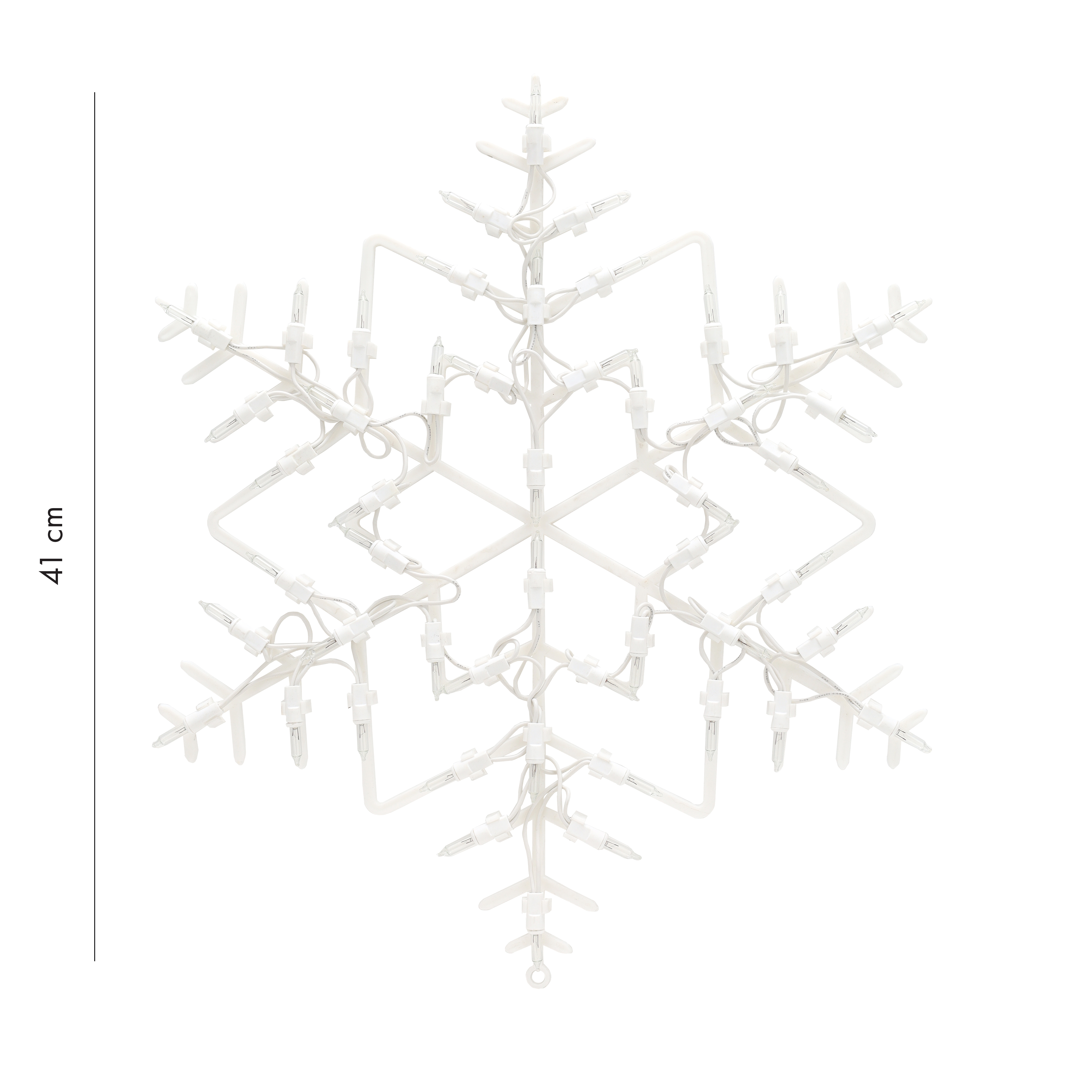 Holiday Time Flocon de Neige Silhouette, Blanc Chaud