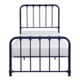 thumbnail image 3 of Topline Home Furnishings Navy Blue Twin Metal Bed, 3 of 3