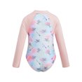 thumbnail image 2 of Kids Girls One Piece Long Sleeves Palm Trees Printed Swimsuit UV Protection Rash Guard Multi Horse 12, 2 of 6