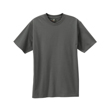 Hanes Beefy-T Men`s Short-Sleeve T-Shirt - Best-Seller, S, Charcoal Heather
