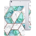 thumbnail image 1 of iPad Mini 3 2014 Mini 2 2013 Mini 1 2012 7.9 Inch [ Mini 3rd 2nd 1st] A1599 A1489 A1432 MH3F2LL/A MH3G2LL/A MH3E2LL/A Trifold Printed PC Lightweight Protective Clear Back Cover - Marble Green, 1 of 8