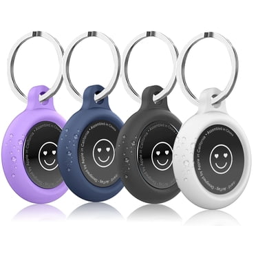 Compatible avec Étui AirTag Porte-Clés Étui AirTag Support Silicone AirTags Porte-Clés Étuis AirTags Porte-Clés Compatible avec Apple AirTag Accessoires de Localisateurs d'Objets GPS Lot de 4