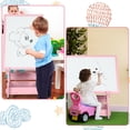 thumbnail image 4 of Gymax Chevalet Artistique Debout pour Enfants Tableau Effaçable à Sec Tableau Noir Double Face Rose, 4 of 10