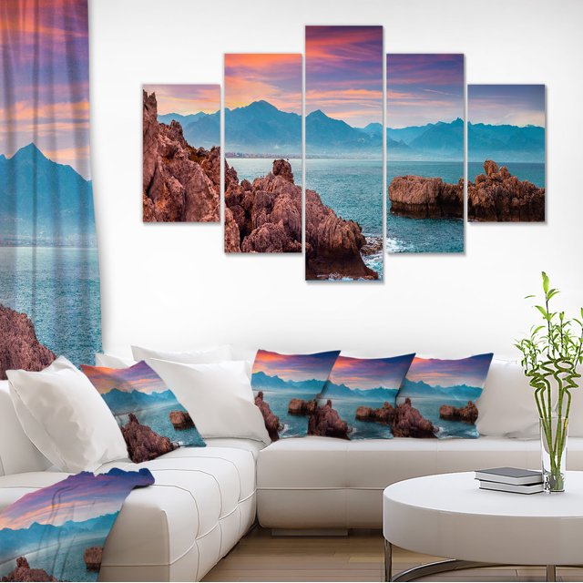 Sunrise on Barbor Milazzo Panorama - Landscape Print Wall Artwork