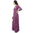 thumbnail image 3 of Bimba Robe Maxi d'Hiver à Col Mandarin pour Femme, Boutonnée, Jilbab avec Poches, 3 of 7