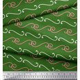 thumbnail image 3 of Soimoi Green Silk Fabric Swirl Abstract Print Fabric by Yard 42 Inch Wide, 3 of 3