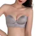thumbnail image 2 of Women‘s Beauty Back Smoothing Strapless Bra  Adjustable Front Closure Bras  Gray, 2 of 6