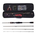 thumbnail image 3 of 1.8m-2.1m Portable Fishing Rod + Baitcasting Reel Fishing Wheel Hard Soft Lure Line Fishing Tackle Bag Set Kit Portable Fishing Set for Travel Fishing, 3 of 7