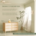 thumbnail image 2 of Commode en Rotin pour Chambre, Commode Double à 6 Tiroirs de 47,2 Pouces de Large, Grandes Commodes en Bois avec Poignées, Buffet Bahut en Rotin, 2 of 6