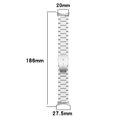thumbnail image 2 of 45MM Stainless Steel Watch Band Triple Bead Design Classic Fit for Any Wrist, 2 of 5