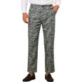 thumbnail image 1 of INSPIRE CHIC Printed Pants for Men's Straight Fit Leopard Printed Trousers 38 Gray, 1 of 5