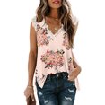 thumbnail image 1 of Nouveau Femmes Casual Imprimé Coutures V Cou Hauts, 1 of 2