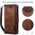 thumbnail image 2 of Luxury Retro Leather Magnetic Wallet Case Card Holder Stand Phone Cover Coque For iPhone 12 (Brown), 2 of 9