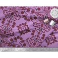 thumbnail image 2 of Soimoi Moss Georgette Fabric Moroccan Damask Decor Fabric Printed Yard 42 Inch Wide, 2 of 3